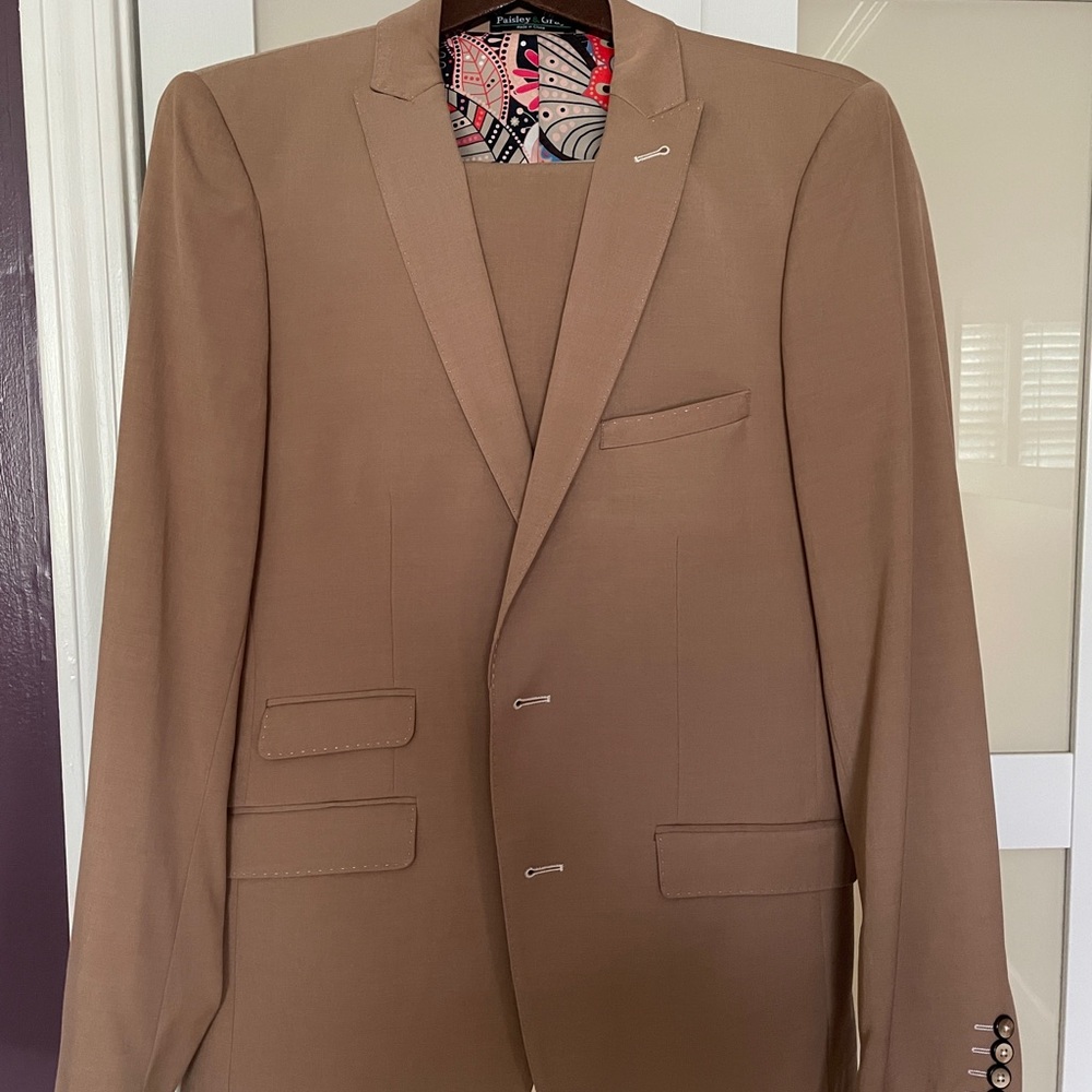 SOLD Paisley & Gray Camel Suit Slim Fit